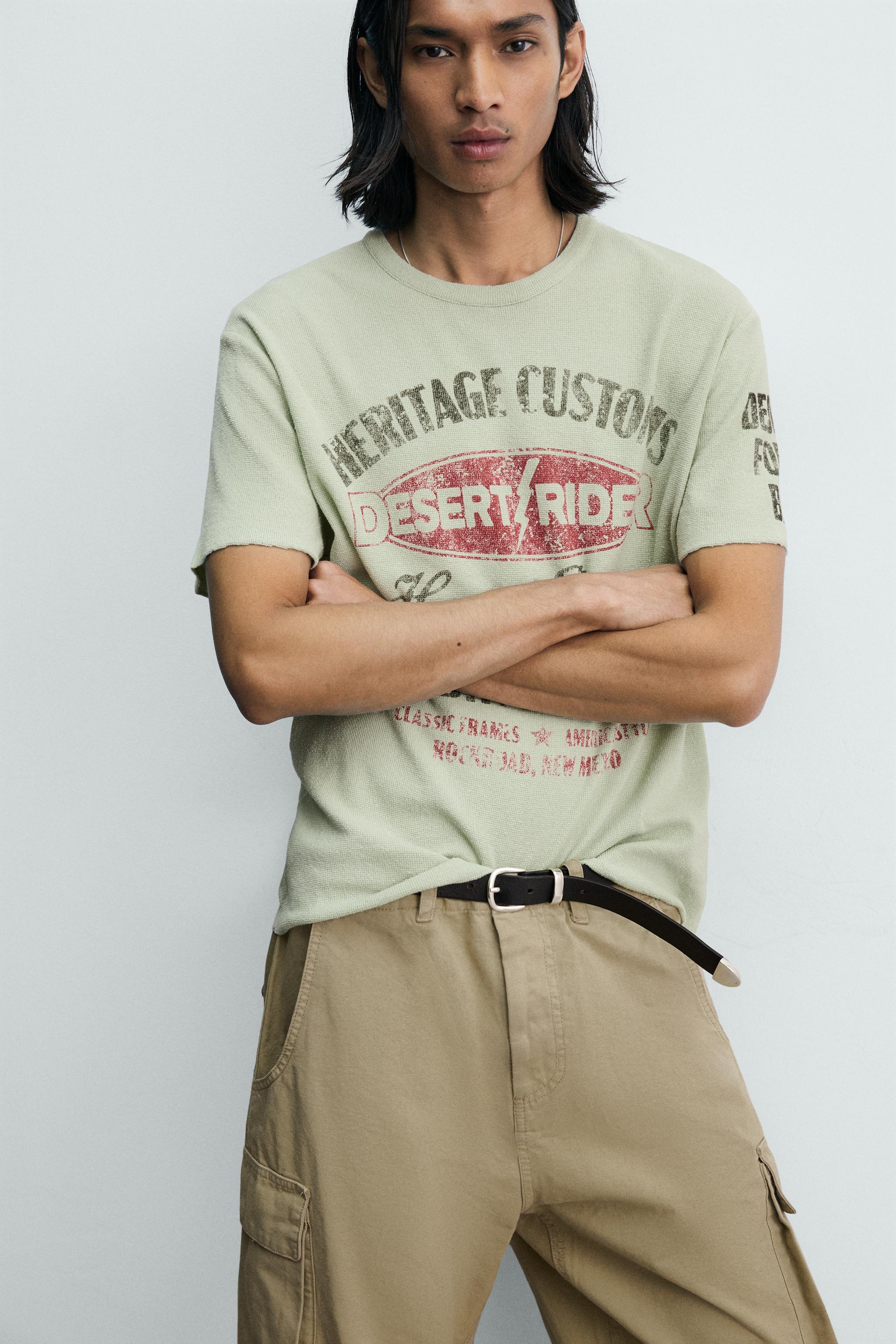 T-SHIRT EN MAILLE IMPRIMÉS DÉLAVÉS